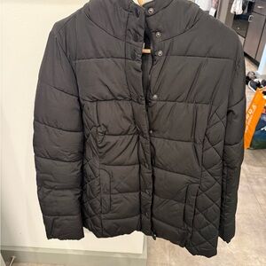 Black Quilted Winter Jacket